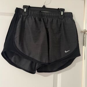 Nike Women's Black and Grey Athletic Shorts